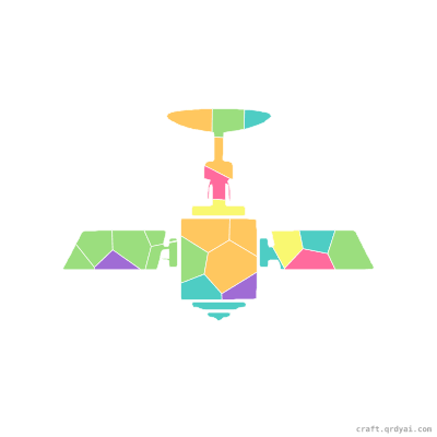 Space Probe mosaic sticker template — finished art preview