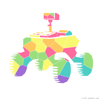 Space Rover mosaic sticker template — finished art preview
