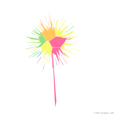 Sparkler mosaic sticker template — finished art preview