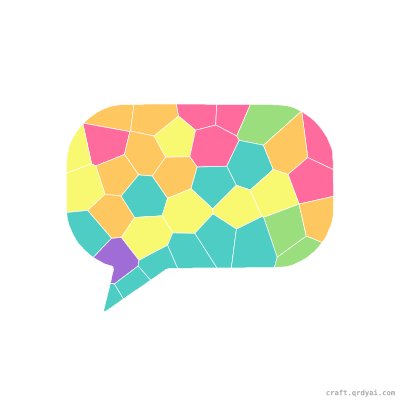 Speech Bubble mosaic sticker template — finished art preview