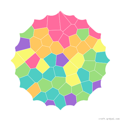 Spider Web mosaic sticker template — finished art preview