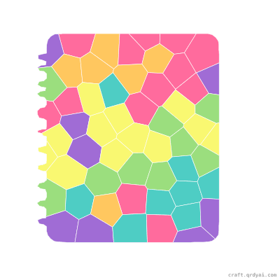 Spiral Notebook mosaic sticker template — finished art preview