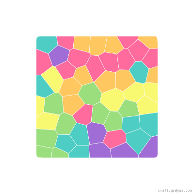 Square mosaic sticker template — finished art preview