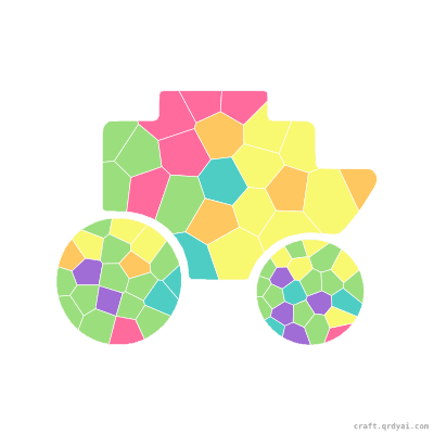 Stagecoach mosaic sticker template — finished art preview