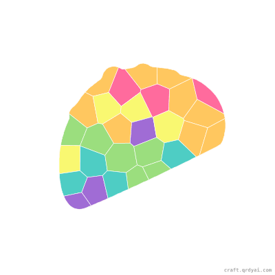 Taco mosaic sticker template — finished art preview