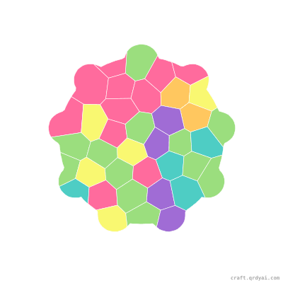 Tambourine mosaic sticker template — finished art preview
