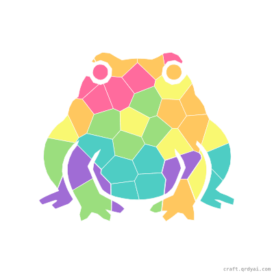 Toad mosaic sticker template — finished art preview