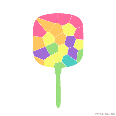 Toasted Marshmallow mosaic sticker template — finished art preview