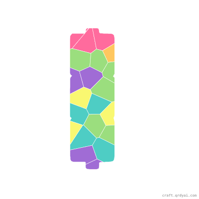 Traffic Light mosaic sticker template — finished art preview