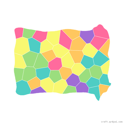 Treasure Map mosaic sticker template — finished art preview