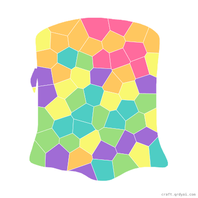 Tree Stump mosaic sticker template — finished art preview