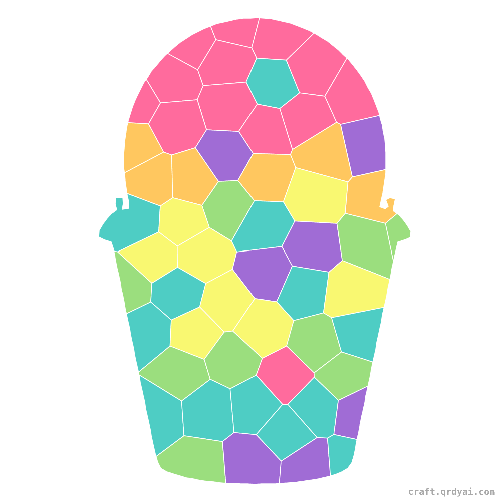 Trick-or-Treat Bucket mosaic sticker template — finished art