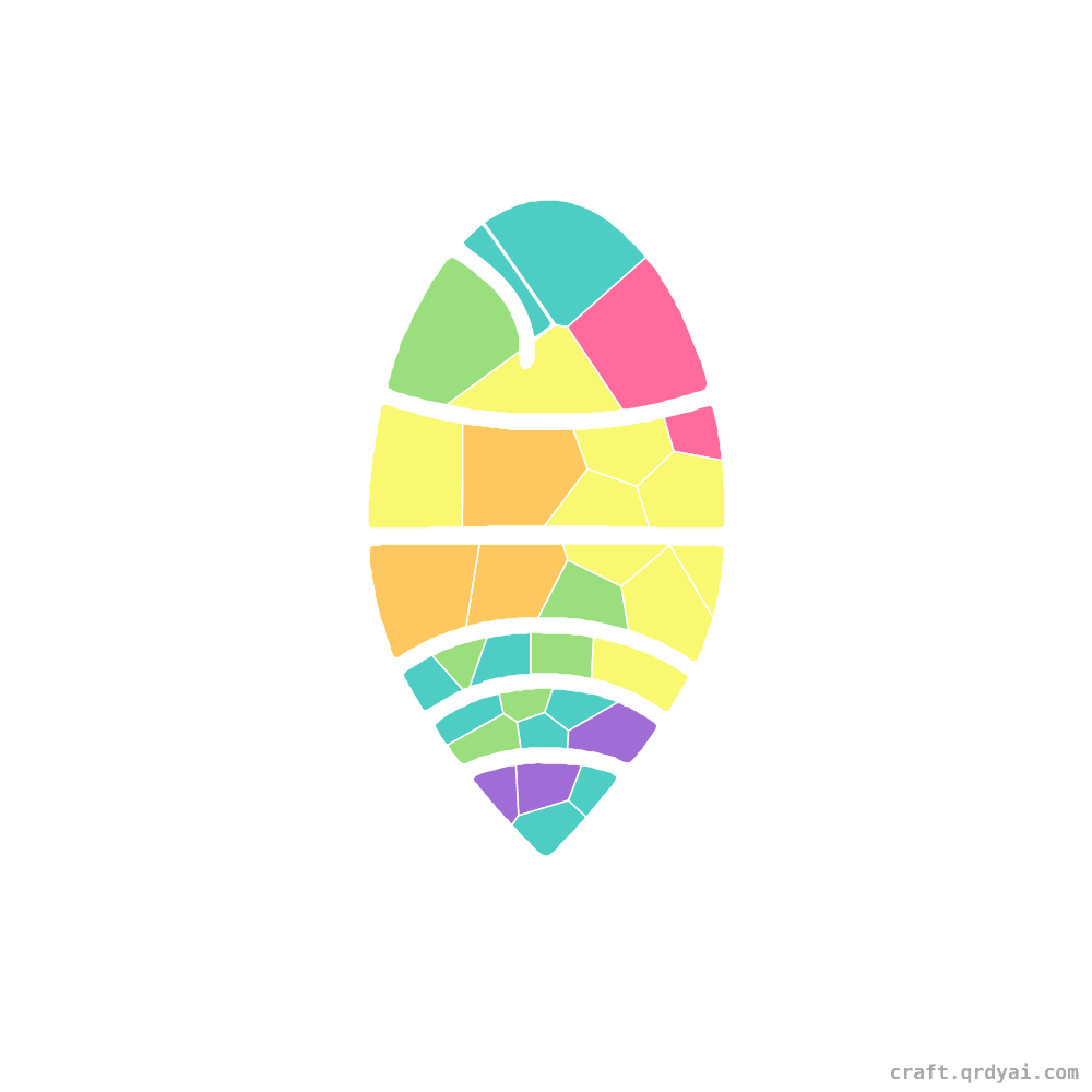 Trilobite mosaic sticker template — finished art