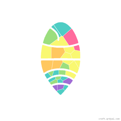 Trilobite mosaic sticker template — finished art preview