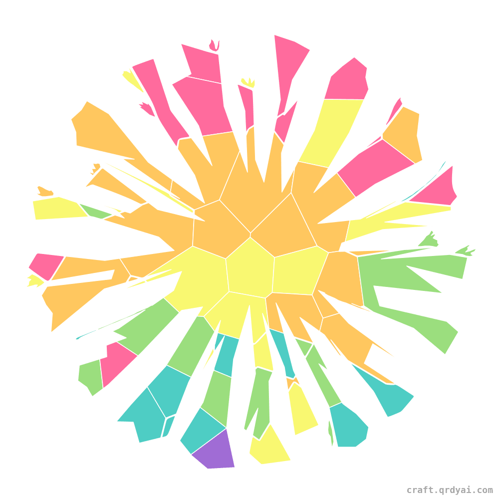 Tumbleweed mosaic sticker template — finished art