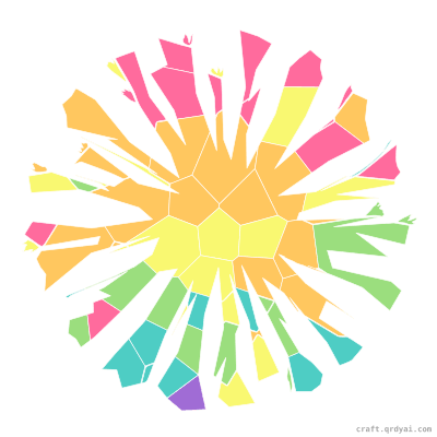 Tumbleweed mosaic sticker template — finished art preview