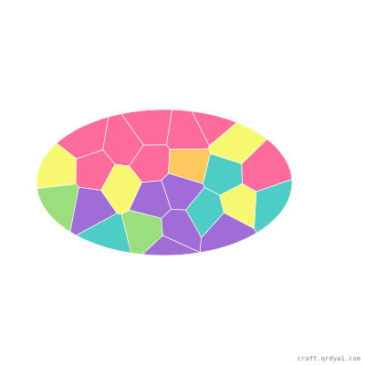 Vibrant fish mosaic sticker template — finished art preview