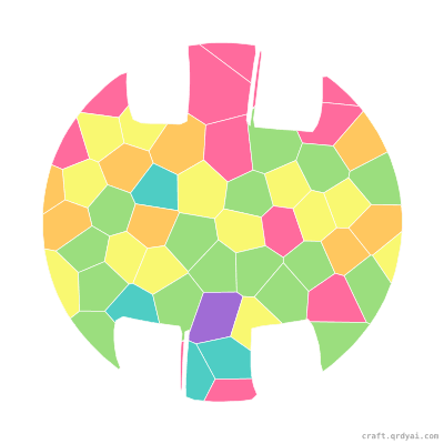 Volleyball mosaic sticker template — finished art preview