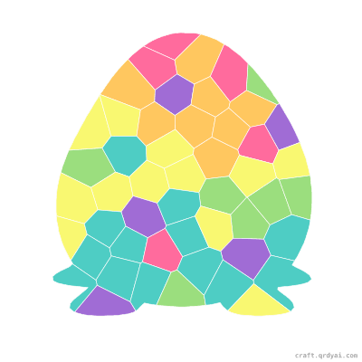 Walrus mosaic sticker template — finished art preview
