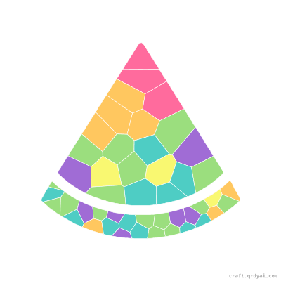 Watermelon mosaic sticker template — finished art preview