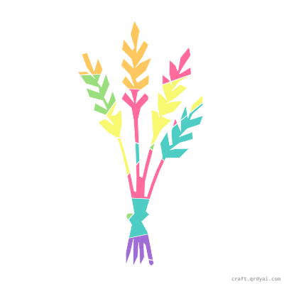 Wheat mosaic sticker template — finished art preview