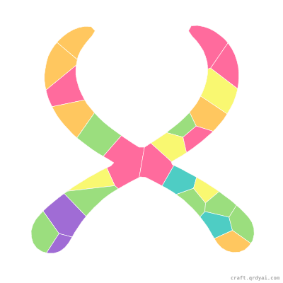 Wishbone mosaic sticker template — finished art preview