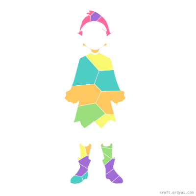 Woodland Elf mosaic sticker template — finished art preview