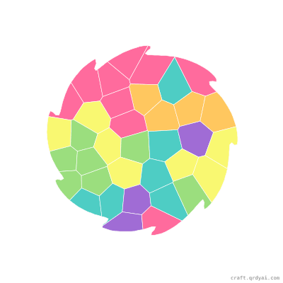 Wormhole mosaic sticker template — finished art preview