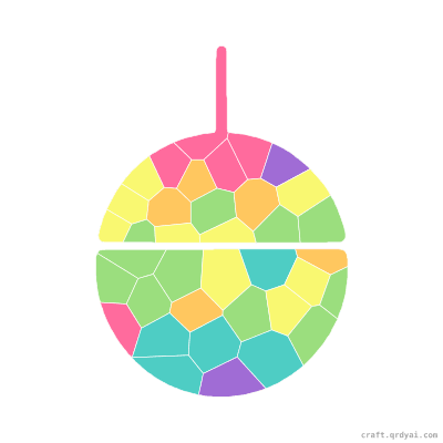 Yo-Yo mosaic sticker template — finished art preview