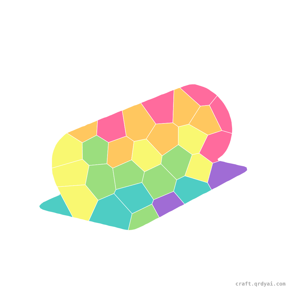 Yoga Mat mosaic sticker template — finished art